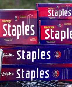 Ashman Galvanized Garden Stakes Landscape Staples and Fence Stake (150 Garden Staples - Heavy Duty & Anti Rust Galvanized) 150 6 Inch 11 Guage 21 91WQSIMeQ6L