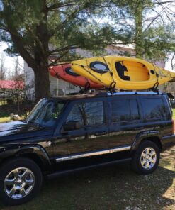 Direct Aftermarket (2 Pairs) Universal Kayak Rack for Car Truck SUV - Rooftop Kayak Carrier J-Bar Holder Mount with Tie Down Straps 47 91WQszrCb0L