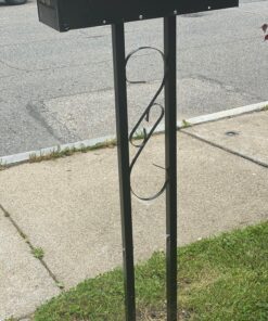 Gibraltar Mailboxes Decorative Medium Capacity Galvanized Steel Black, Mailbox & Post Combo, T11KIT0B, 1-(Pack) 36 91WTK7E7gL