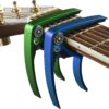 Guitar Capo (2 Pack) for Guitars, Ukulele, Banjo, Mandolin, Bass - Made of Ultra Lightweight Aluminum Metal (1.2 oz!) for 6 & 12 String Instruments - Nordic Essentials (Green+Blue) Green + Blue 37 91WVeqNwOYL 1