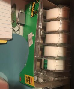 Scotch Magic Tape, Invisible, Repair Christmas Cards and Use as Holiday Gift Wrap Supplies for Christmas, 6 Tape Rolls With Dispensers 50 91WWTC01tML