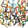 Blulu 24 Pieces Plastic Snakes Realistic Rubber Snakes Halloween Snake Toys 4 Inch Assorted Colorful Mini Fake Snake Toys for Garden Prank Prop Scare Birds Halloween Party Favors 24 91WX1AdZqvL