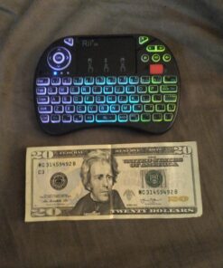 Mini Keyboard,Rii X8 Portable 2.4GHz Mini Wireless Keyboard Controller with Touchpad Mouse Combo,8 Colors RGB Backlit,Rechargeable Li-ion Battery for Google Android TV Box, PS3, PC, Pad,Nvidia Shield 37 91WYRIZZnL