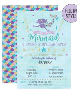 Your Main Event Prints Mermaid Birthday Invitations, 20 Fill in Mermaid Party Invitations 11 91Wg2GEQrBL