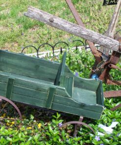 Collections Etc Amish Wagon Decorative Indoor/Outdoor Garden Backyard Planter, Green 44 91WojDwaaQL