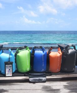 Freegrace Waterproof Dry Bags Set Of 3 Dry Bag With 2 Zip Lock Seals & Detachable Shoulder Strap, Waist Pouch & Phone Case - Can Be Submerged Into Water - For Swimming (Black, 5L) Black 12 91WuRlyjQPL