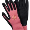 MAGID BE338T Bella Women's Comfort Flex Coated Garden Glove, Nitrile Palm Coat, Small/Medium (1 Pair), Black & Pink 1 Pair Womens - Small/Medium 39 91X1XP0KFWL