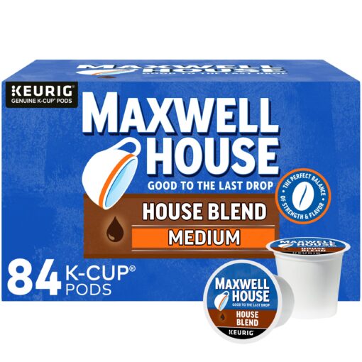 Maxwell House House Blend Medium Roast K-Cup Coffee Pods (84 Pods) 84 Count (Pack of 1)