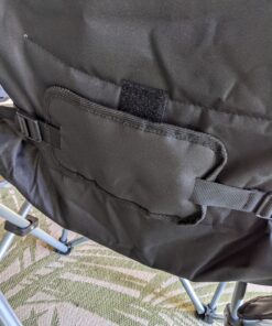 KingCamp Oversized Camping Folding Chair, High Back Heavy Duty Lumbar Support Padded Camp Chair with Cup Holder, Portable for Outdoor, Sports, Picnic Black/Mediumgrey 1 PACK 33 91X4RHpqNLL