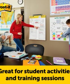 Post-it Super Sticky Easel Pad, 25 x 30 Inches, 30 Sheets/Pad, 6 Pads, Large White Premium Self Stick Flip Chart Paper, Super Sticking Power (559VAD6PK) 16 91X6J8rz6L