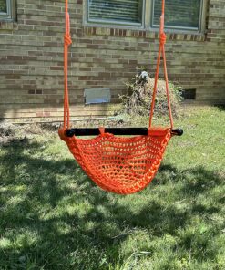 JKsmart Swing Seat for Kids Heavy Duty Rope Play Secure Children Swing Set,Perfect for Indoor,Outdoor,Playground,Home,Tree,with Snap Hooks and Swing Straps,440 lbs Capacity,Orange Orange Swing Seat 27 91X7BKQKjuL