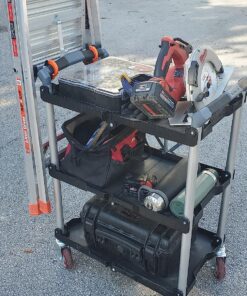 Olympia Tools 85-188 Pack-N-Roll Folding Collapsible Service Cart, Black, 50 Lb. Load Capacity per Shelf 150LB 60 91X7av0CSyL