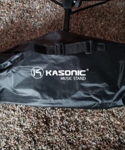 Music Stand, Kasonic 2 in 1 Dual-Use Folding Sheet Music Stand & Desktop Book Stand, Portable and Lightweight with Music Sheet Clip Holder & Carrying Bag Suitable for Instrumental Performance (Black) Black 78 91X91SxZCL 1