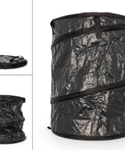 Camco Pop-Up Utility Container | Features Heavy Duty Liner & Zipper Close Lid | Holds 30-Gallon Kitchen-Size Trash Bags | Stands 2-Ft Tall & Collapses for RV Storage and Organization (42893) 16 91XHQCFog3L