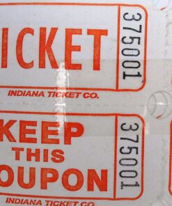 Raffle Tickets 2000 per Roll 50/50: Easy 2 Read Tangerine