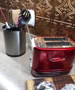 Nostalgia New and Improved Wide 2-Slice Toaster Perfect For Bread, English Muffins, Bagels, 5 Browning Levels, With Crumb Tray & Cord Storage, Retro Red 28 91XNBhZbgXL