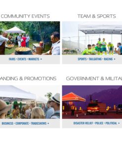 ABCCANOPY Patio Pop Up Canopy Tent 10x10 Commercial-Series (White) White 29 91XQEqT7fML