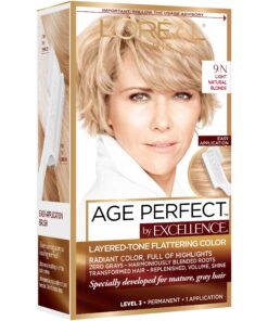 L'Oreal Paris Age Perfect Permanent Hair Color, 9N Light Natural Blonde, 1 kit 1 Count (Pack of 1) 22 91XSU4LCfL