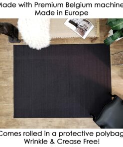Indoor Doormat Rubber Backed,30 inch x 18 in, Solid Black, Non Slip, Kitchen Rugs and Mats Doormat 18 x 30 inch ( Indoor Mat ) 14 91XVNBgn9L