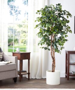 Nearly Natural 6ft. Ficus Artificial Trees, 72in, Green 72 in 29 91XbwremTVL