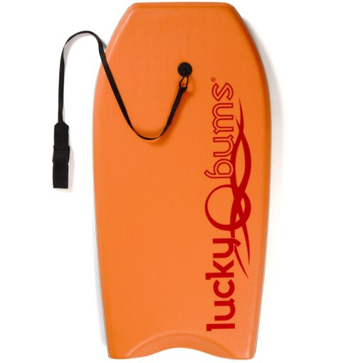 Lucky Bums Body Board with EPS Core Slick Bottom and Leash for Kids and Adults OR 33-Inch