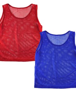 Super Z Outlet 12 Pinnies Scrimmage Vests Team Practice Jersey for Child Youth Teen Lightweight One Size Red/Blue 14 91XuaUG4iLS