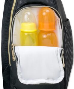 Fisher-Price Fashion Diaper Backpack with Fastfinder Pocket System Black 14 91XubsrpEML