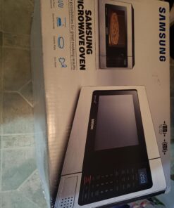SAMSUNG 1.1 Cu Ft Countertop Microwave Oven w/ Grilling Element, Ceramic Enamel Interior, Auto Cook Options,1000 Watt, MG11H2020CT/AA, Stainless Steel, Black w/ Mirror Finish,15.8"D x 20.4"W x 11.7"H 45 91Xz4g9hPUL