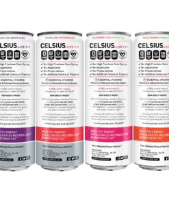 CELSIUS Fitness Drink 4-Flavor Variety Pack, Zero Sugar, 12oz. Slim Can, 12 Pack Carbonated & Non-Carbonated Assortment Pack #1 12 Fl Oz (Pack of 12) 16 91Y0Dz4LOIL