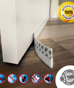 Door Draft Stopper – High Performance Silicone Door Sweep w VHB Adhesive 3M Strip | Draft Blocker for Under Door Seal Gap Interior & Exterior Doors Weather Stripping Soundproof | Draft Guard Insulator 23 91Y156gXAfL 2