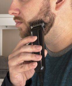 Wahl PowerPro Corded Detailer Trimmer Kit for Mens Grooming – for Beard, Mustache, Stubble, Ear, Nose, & Body Grooming – Model 9686 20 91Y3EGGD7OL
