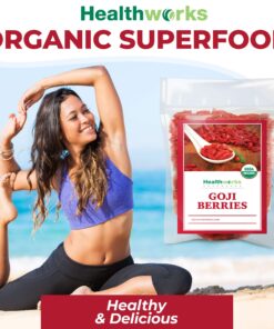 Healthworks Raw Goji Berries (32 Ounces / 2 Pound) | Certified Organic & Sun-Dried | Keto, Vegan & Non-GMO | Baking, Teas & Smoothies | Antioxidant Superfood 2 Pound (Pack of 1) 18 91Y8cCF3TUL 1