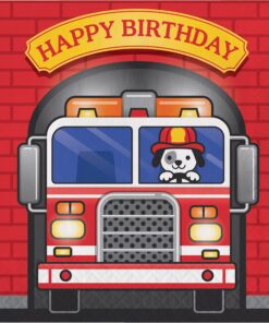 Flaming Firetruck Birthday Party Pack (Basic Bundle, 65 Pieces) Basic Bundle 65 Piece Set 10 91YBiW6DaL