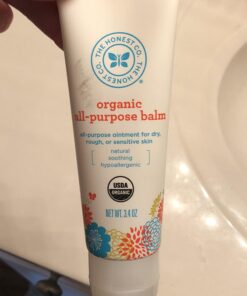 The Honest Company Organic All Purpose Balm | Gentle for Baby | Soothes + Moisturizes | Plant-Based + Hypoallergenic | 3.4 oz All Purpose Balm, 3.4 oz 34 91YDOjMysqL