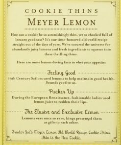 Trader Joe's Meyer Lemon Cookie Thins 9oz(255g) 9 Ounce (Pack of 1) 7 91YF6IerS4L