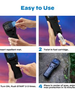 Thermacell Mosquito Portable Repeller; Includes 12-Hour Refill; 15 Foot Zone of Protection; Highly Effective Mosquito Repellent; Bug Spray Alternative; Scent Free Black Mr300 10 91YFpdBqEyL