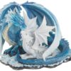 StealStreet SS-G-71533 Light Blue Dragon Mom with White Baby Statue Figurine, 7"