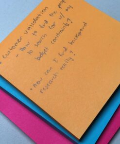 Post-it Super Sticky Notes, 3x3 in, 24 Pads, 2x the Sticking Power,Energy Boost Collection, Bright Colors (Orange, Pink, Blue, Green), Recyclable 56 91YPhHkNMtL