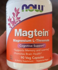 NOW Supplements, Magtein™ with patented form of Magnesium (Mg), Cognitive Support*, 90 Veg Capsules 20 91YRVUb3QCL