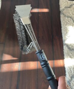 Grill Brush - Grill Cleaner Brush Grill Accessories for Outdoor Grill - Safe BBQ Brush for Grill Cleaning - Heavy Duty 17" Grill Brushes Grill Brush with Scraper 46 91YVNaYySGL