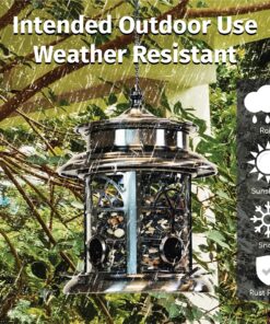 Sunray Arch Inlay Solar Lighted Bird Feeder (Pewter) 10 91YVgTLVALL