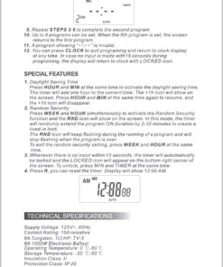 BN-LINK Digital Timer Outlet 24-Hour Programmable Digital Outlet Timer with 2 Independent Outlets 3-Prong Mini Indoor Easy Set Stackable Plug-in for Lights Lamps Fans Accurate 8A/1000W 1/3HP 3 prong 43 91YZ40eE0uL