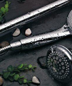 DreamSpa 3-way Shower Combo PLUS Instant-Mount Drill-Free Slide Bar - Enjoy Overhead & Handheld Shower Head with Height/Angle Adjustable Bracket and Stainless Steel Hose for Ultimate Convenience! 4" + 4" Shower Head Combo w/ Slide Bar 24 91YboDLlgTL 1