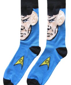 Star Trek Spock with Ears Crew Socks, Blue, Sock Size 10-13, Shoe Size 6-12 18 91YdVpg9uL