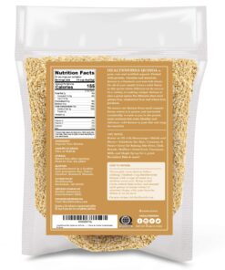 Alternative view of Healthworks Quinoa White Whole Grain Raw Organic (80 Ounces / 5 Pounds) | Protein, Fiber & Iron | Peruvian Origin | Rice & Pasta Substitute