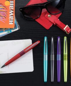 PILOT MR Retro Pop Collection Fountain Pen in Gift Box, Orange Barrel with Flower Accent, Fine Point Stainless Steel Nib, Refillable Black Ink (91433) Marigold/Flower Fine Nib 17 91Yk47FN8wL 1