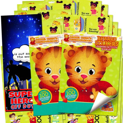 Daniel Tiger Stickers ~ Over 200 Reward Stickers with Bonus Door Hanger (Set of 2 Sticker Pads)