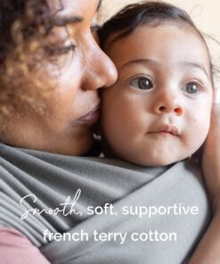 Boba Wrap Baby Carrier - Original Stretchy Infant Sling, Perfect for Newborn Babies and Children up to 35 lbs (Gray) Grey 24 91YuQR8RzDL