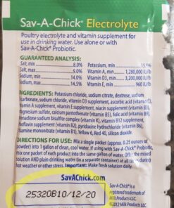 Sav-A-Chick 9 Pack of Electrolyte and Vitamin Supplement Strip for Poultry , Birds, Chickens, Ducks, Turkeys 10 91YucBuCjCL
