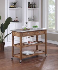 Alternative view of Boraam Sonoma Kitchen Cart, Barnwood Wire-Brush